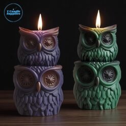 Two Layered Owls Totem Silicon Mold - GK43 | Silicone Molds For Candle Making, Resin, & Plaster Crafts | Silicone Molds For Candle Making, Resin, & Plaster Crafts