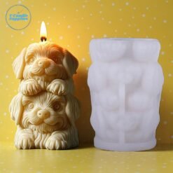 Two Layered Puppy Silicon Mold - GK44 | Silicone Molds For Candle Making, Resin, & Plaster Crafts | Silicone Molds For Candle Making, Resin, & Plaster Crafts
