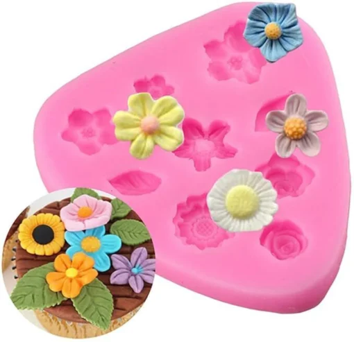 Nine Cavity Mini Flower Fondant Mold | Silicone Mold for Candle Making, Resin & Plaster Crafts Premium Multi-Design Silicone Mold by V Candle Supplies Nine Cavity Mini Flower Fondant Mold | Silicone Mold for Candle Making, Resin & Plaster Crafts Premium Multi-Design Silicone Mold by V Candle Supplies