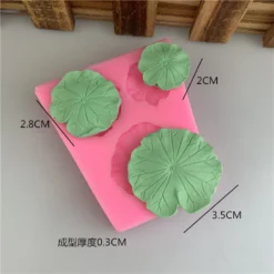Three Cavity Mini Lotus Leaves Candle Mold | Silicone Mold for Candle Making, Resin & Plaster Crafts