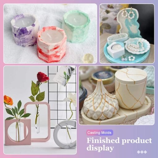 3:1 Fast Curing Eco Resin Casting Powder Eco Casting Powder For Making Jars, Planters, Trays & Decorative Concrete Art By V Candle Supplies