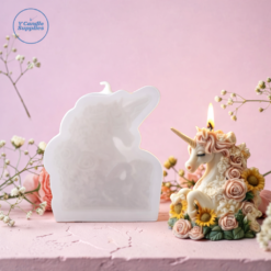 Unicorn In Paradise Silicone Mold | Decorative Silicone Mold for Candle Making, Resin & Plaster Crafts Fantasy-Themed Premium Mold by V Candle Supplies