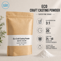 Eco Craft Casting Powder (Natural White Color) – Superfine Grade | Casting Powder For Making Coloring Toys, Small Trinkets, Trays & Small Craft Based Products By V Candle Supplies