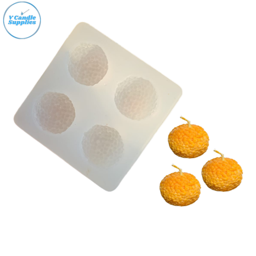 4 Cavity Ladoo Silicone Mold | Round Sphere Silicone Mold for Candle Making, Resin & Plaster Crafts Perfect Round Shape Mold by V Candle Supplies 4 Cavity Ladoo Silicone Mold | Round Sphere Silicone Mold for Candle Making, Resin & Plaster Crafts Perfect Round Shape Mold by V Candle Supplies