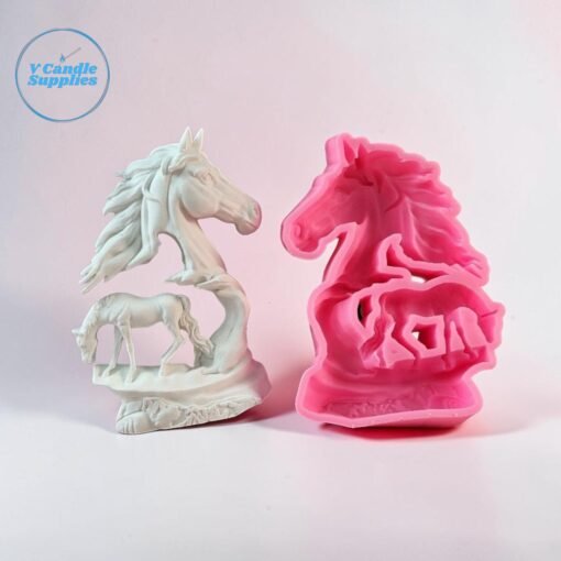 3D Horse Sculpture Silicone Mold | Silicone Molds For Fondant Candle Making, Resin, & Plaster Crafts
