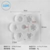 7 Cavity Mini Succulent Candle Silicone Mold | Silicone Molds For Fondant Candle Making, Resin, & Plaster Crafts