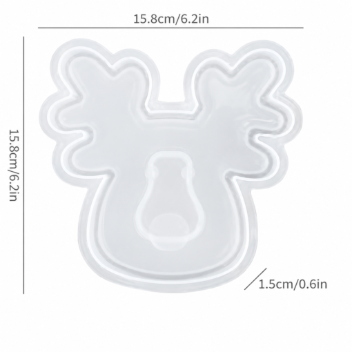 Reindeer Tray Silicone Mold - VCS217 | Silicone Molds For Fondant Candle Making, Resin, & Plaster Crafts By V Candle Supplies