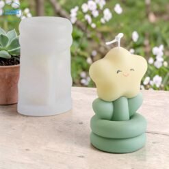 Cute Star Shaped Plant Silicone Mold - VCS240 | Silicone Molds For Fondant Candle Making, Resin, & Plaster Crafts By V Candle Supplies