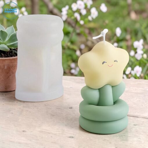 Cute Star Shaped Plant Silicone Mold - VCS240 | Silicone Molds For Fondant Candle Making, Resin, & Plaster Crafts By V Candle Supplies 1 Cute Star Shaped Plant Silicone Mold - VCS240 | Silicone Molds For Fondant Candle Making, Resin, & Plaster Crafts By V Candle Supplies