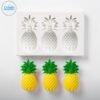Three Cavity Mini Pineapple Candle Silicone Mold | Silicone Molds For Fondant Candle Making, Resin, & Plaster Crafts