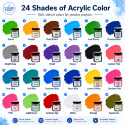 Acrylic Painting Colors For Concrete, Plaster, & Eco Casting Powder By V Candle Supplies | Available in 24 Shades