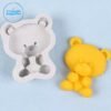 Flat Teddy Bear Embed Silicone Mold | Silicone Molds For Fondant Candle Making, Resin, & Plaster Crafts
