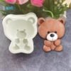 Flat Teddy Bear Embed Silicone Mold | Silicone Molds For Fondant Candle Making, Resin, & Plaster Crafts