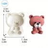 Flat Teddy Bear Embed Silicone Mold | Silicone Molds For Fondant Candle Making, Resin, & Plaster Crafts