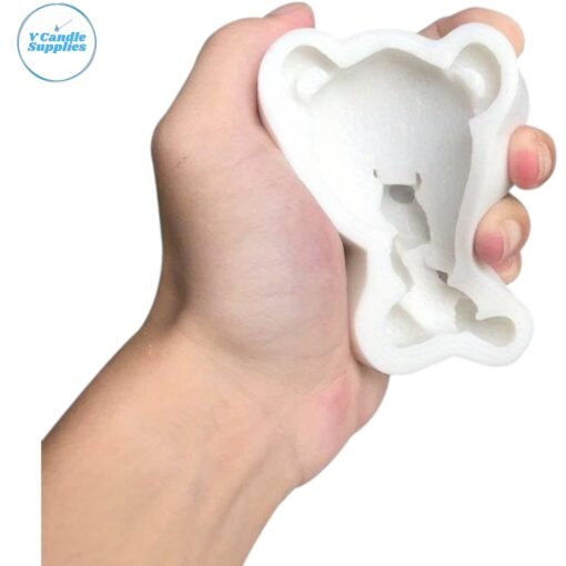 Flat Teddy Bear Embed Silicone Mold | Silicone Molds For Fondant Candle Making, Resin, & Plaster Crafts