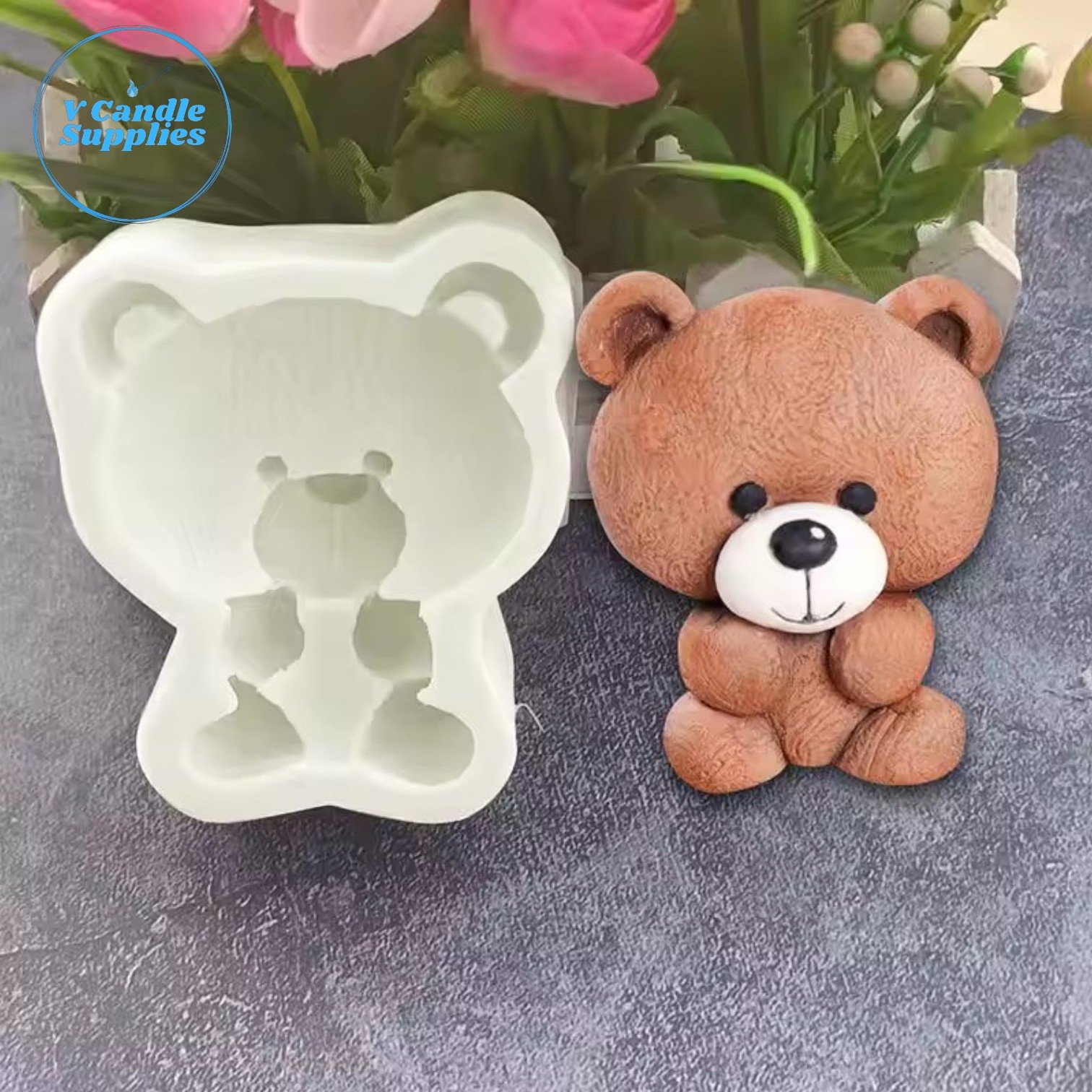7 Cavity Mini Succulent Candle Silicone Mold | Silicone Molds For ...
