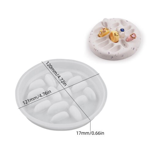 Round Tray Trinket Mold - VCS211 | Silicone Molds For Fondant Candle Making, Resin, & Plaster Crafts By V Candle Supplies