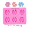 6 Cavity Mini Daisy Flower Candle Silicone Mold | Silicone Molds For Fondant Candle Making, Resin, & Plaster Crafts