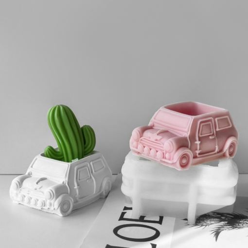 Car Flower Planter Silicone Mold - VCS219 | Silicone Molds For Fondant Candle Making, Resin, & Plaster Crafts By V Candle Supplies