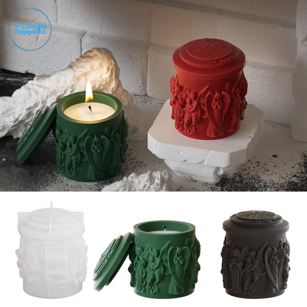 Euro Angel Container Silicone Mold – VCS218 | Silicone Molds For Fondant Candle Making, Resin, & Plaster Crafts By V Candle Supplies