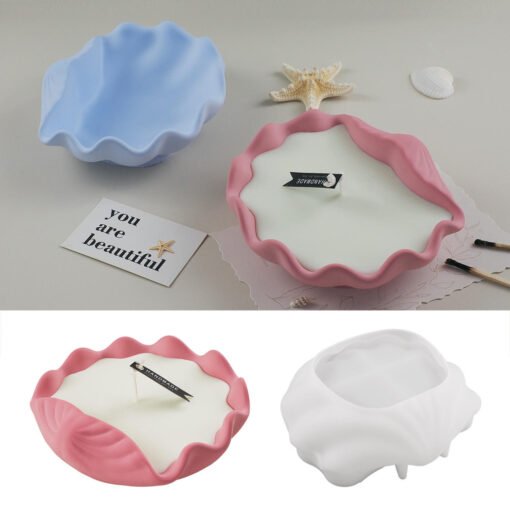 Oyster Shell Container Silicone Mold - VCS221 | Silicone Molds For Fondant Candle Making, Resin, & Plaster Crafts By V Candle Supplies 1 Oyster Shell Container Silicone Mold - VCS221 | Silicone Molds For Fondant Candle Making, Resin, & Plaster Crafts By V Candle Supplies