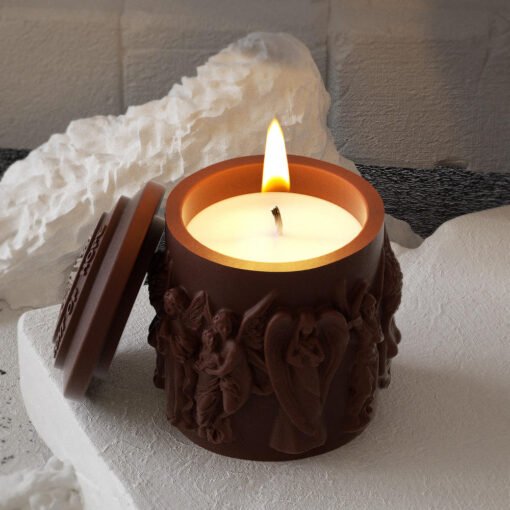 Euro Angel Container Silicone Mold - VCS218 | Silicone Molds For Fondant Candle Making, Resin, & Plaster Crafts By V Candle Supplies