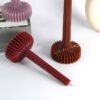 Geometric Stripped Pilllar Candle With Flat Base - VCS253, VCS254 | Polycarbonate Mold For Making Candles By V Candle Supplies