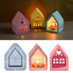 House Shaped T Light Candle Holder Silicone Mold - VCS214 | Silicone Molds For Fondant Candle Making, Resin, & Plaster Crafts By V Candle Supplies