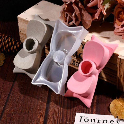 Bow Shaped Candle Holder Silicone Mold - VCS215 | Silicone Molds For Fondant Candle Making, Resin, & Plaster Crafts By V Candle Supplies