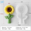 Sunflower With Stem Silicone Mold | Silicone Molds For Fondant Candle Making, Resin, & Plaster Crafts