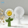 Sunflower With Stem Silicone Mold | Silicone Molds For Fondant Candle Making, Resin, & Plaster Crafts