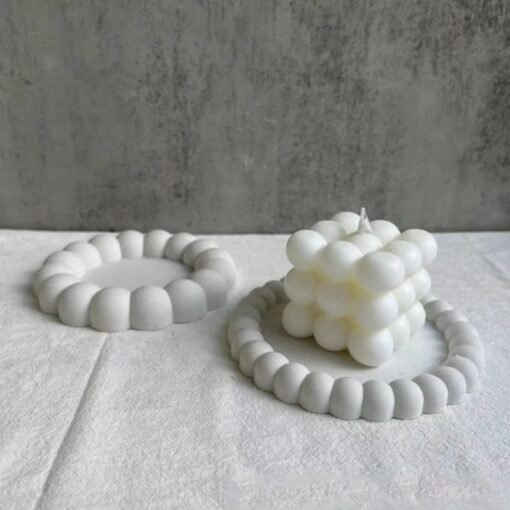 Bubble Round Coaster Mold - VCS209 | Silicone Molds For Fondant Candle Making, Resin, & Plaster Crafts By V Candle Supplies