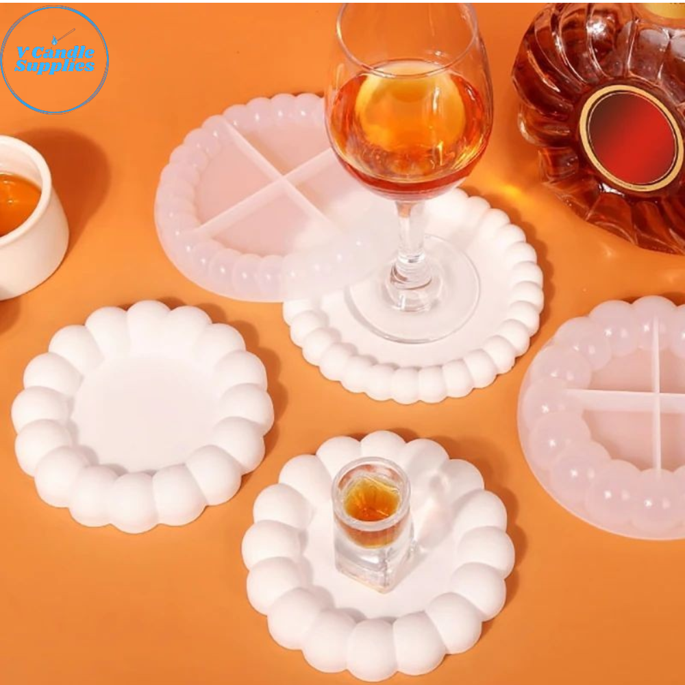 Bubble Round Coaster Mold – VCS209 | Silicone Molds For Fondant Candle Making, Resin, & Plaster Crafts By V Candle Supplies