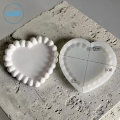 Bubble Heart Shaped Trinket Mold - VCS210 | Silicone Molds For Fondant Candle Making, Resin, & Plaster Crafts By V Candle Supplies Bubble Heart Shaped Trinket Mold - VCS210 | Silicone Molds For Fondant Candle Making, Resin, & Plaster Crafts By V Candle Supplies