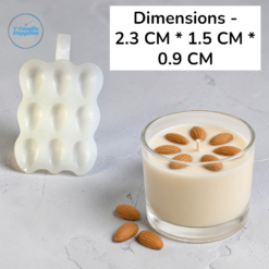 9 Cavity Almond Silicone Mold (2.3 CM) TPD-07 | Silicone Molds For Fondant Candle Making, Resin, & Plaster Crafts