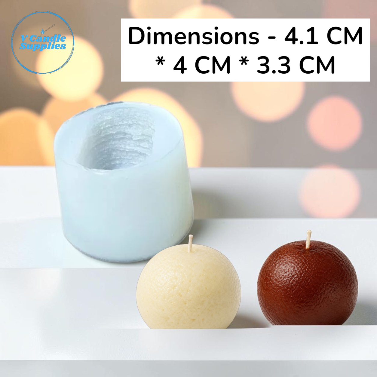 Single Cavity Gulaabjamun / Rasagulla Mold TPD-11 | Silicone Molds For Fondant Candle Making, Resin, & Plaster Crafts