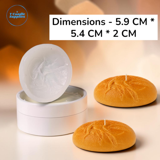Single Cavity Naan Khatai Biscuit / Mini Half Bun Mold TPD-10 | Silicone Molds For Fondant Candle Making, Resin, & Plaster Crafts