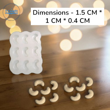 Nine Cavity Mini Kaaju Mold (1.5 CM) TPD-14 | Silicone Molds For Fondant Candle Making, Resin, & Plaster Crafts