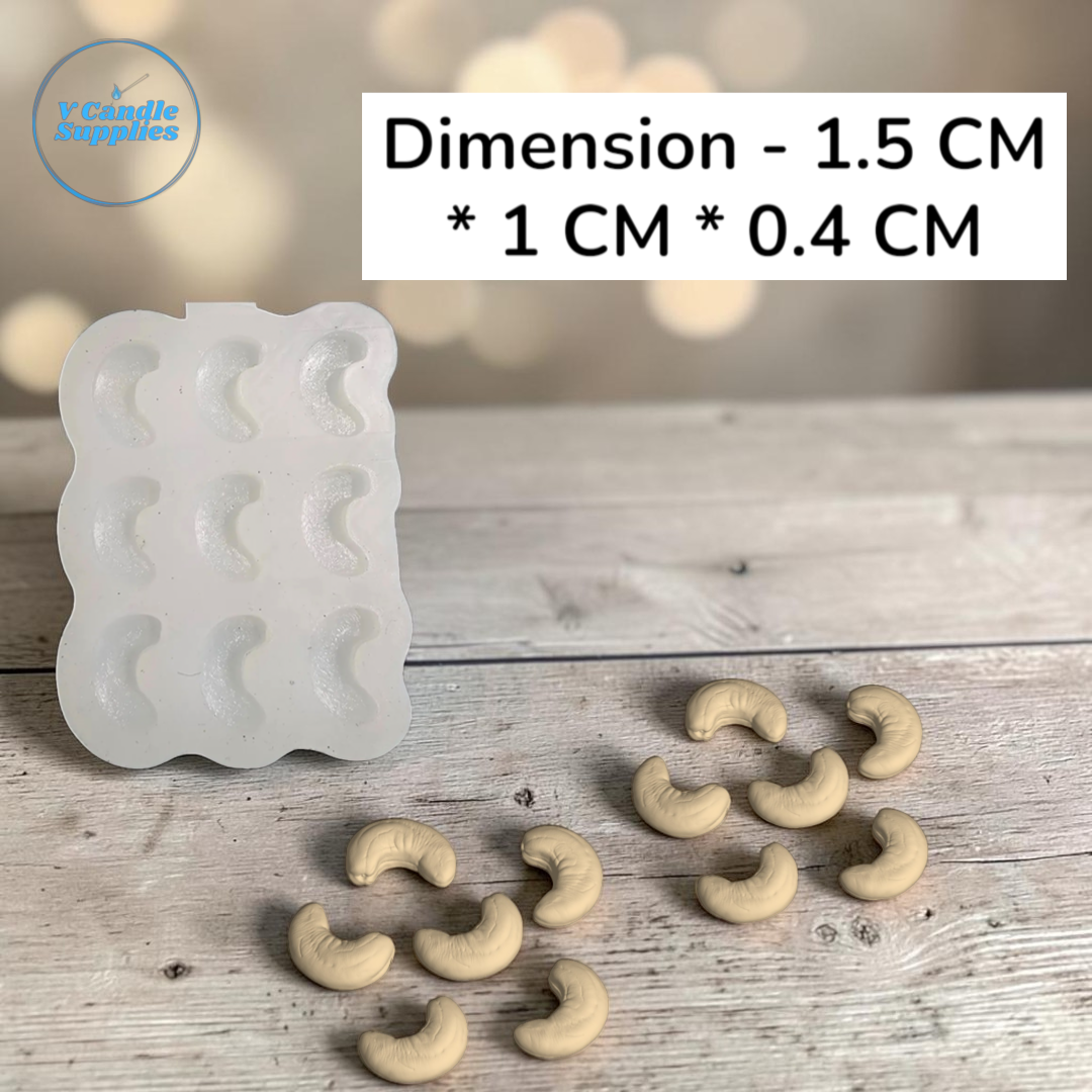 Nine Cavity Mini Kaaju Mold (1.5 CM) TPD-14 | Silicone Molds For Fondant Candle Making, Resin, & Plaster Crafts