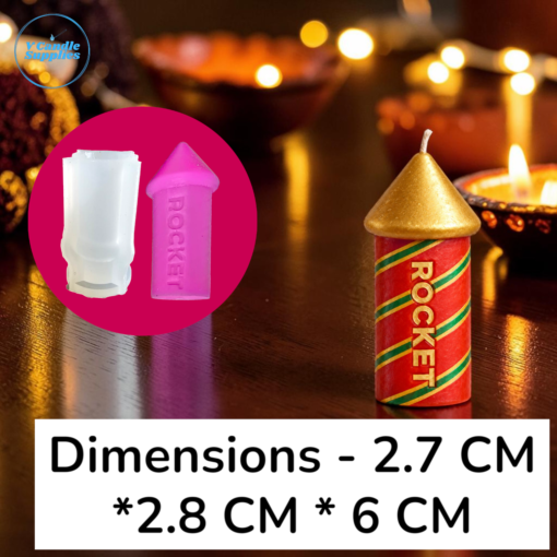 Mini Rocket Firecracker Silicone Mold - TPD22 | Silicone Molds For Fondant Candle Making, Resin, & Plaster Crafts