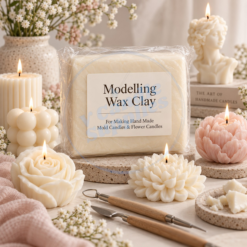 Modelling Wax Clay | Ultra Soft & Moldable Wax For Making Handmade Designer & Flower Candles | Handmade Flower Candle Making Wax By V Candle Supplies
