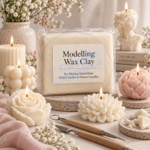 Modelling Wax Clay (Made With Natural Beeswax) | Ultra Soft & Moldable Wax For Making Handmade Designer & Flower Candles | Handmade Flower Candle Making Wax By V Candle Supplies 1 Modelling Wax Clay | Ultra Soft & Moldable Wax For Making Handmade Designer & Flower Candles | Handmade Flower Candle Making Wax By V Candle Supplies