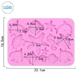 13 Cavity Ocean Life Creatures Silicone Mold - DM13 | Silicone Molds For Fondant Candle Making, Resin, & Plaster Crafts By V Candle Supplies 13 Cavity Ocean Life Creatures Silicone Mold - DM13 | Silicone Molds For Fondant Candle Making, Resin, & Plaster Crafts By V Candle Supplies